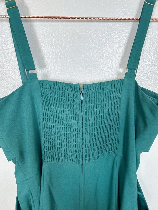 Lilly Pulitzer Teal Bow-Front Kavia Jumpsuit - Picture 6 of 10
